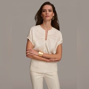 Donna Karan New York Textured Oversized Blouse Size XL